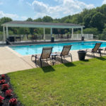 Overnight guests can enjoy relaxing at the beautiful swimming pool.