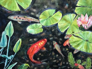 Fish and Lily Pads by Linda Culp