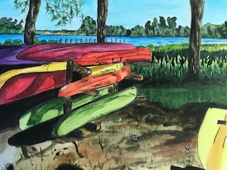 kayak painting