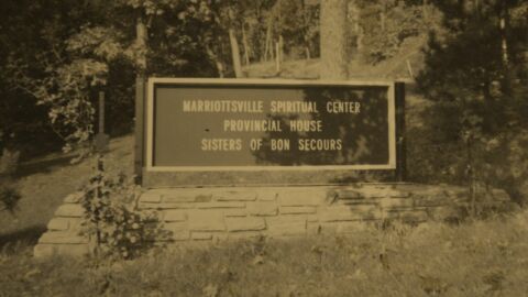 The original sign on Marriottsville Road